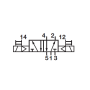 Zawór sterowany elektrycznie 5/2 bistabilny IN-LINE seri V60 (1/8 - 1/2) bez cewek - 2